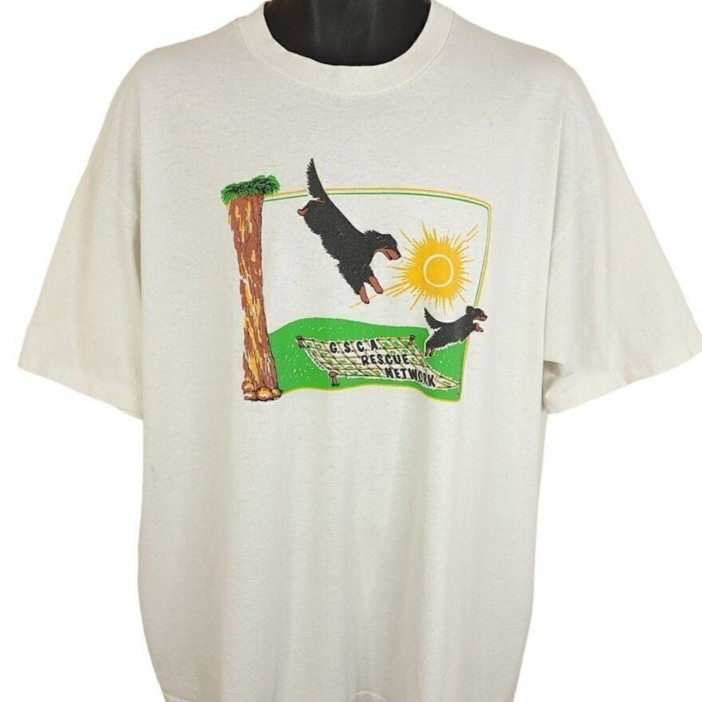 Gordon Setter T Shirt Vintage 80s Dog Lover Canine GSCA Rescue Network 2XL